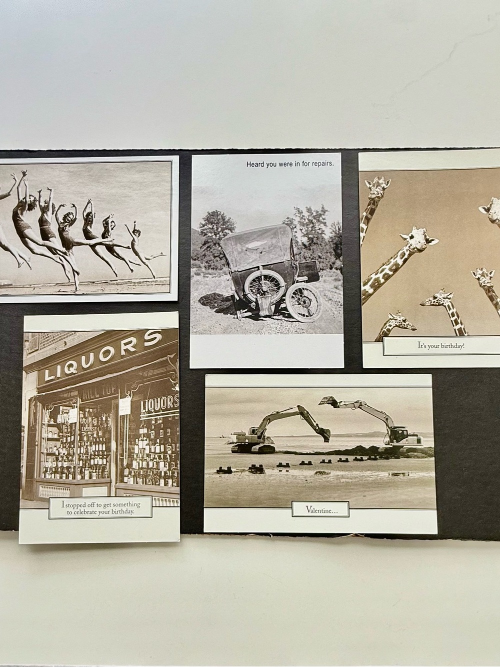 Vintage Liquors Storefront Sepia Photo Print Birthday card. - Picture 6 of 6